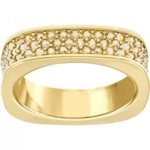 Image of Ladies Swarovski PVD Gold plated Size O Vio Ring 55
