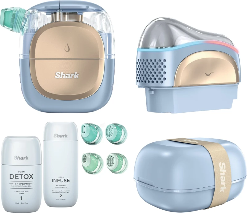 Image of SHARK FacialPro Glow DePuffi At Home Facial - Spa Blue 622356348331