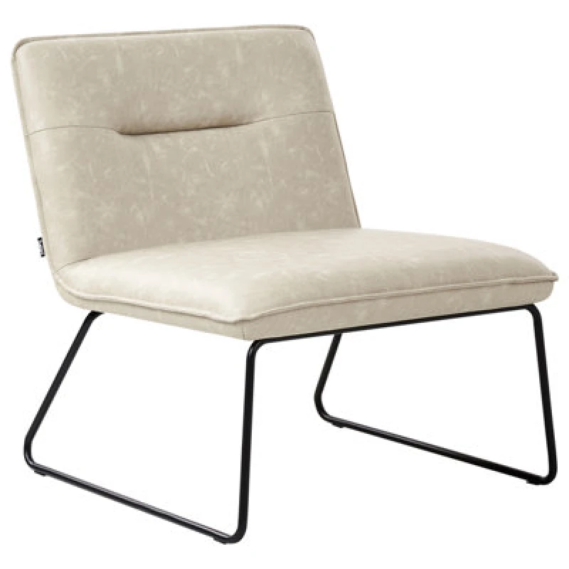 Image of Beliani Armchair Cotulla Faux Leather Light Beige