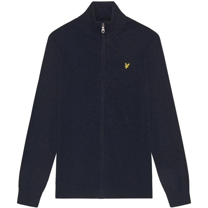Image of Lyle and Scott Mens Zipped Cardigan Drk Navy Marl male S