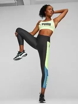 Image of Puma Womens Fit Eversculpt Color Block 7/8 Tights - Black/Multi, Black/Multi, Size XS, Women