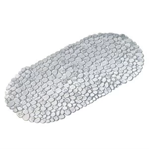 Image of Croydex Pebbles Non-Slip Bath Mat - Clear