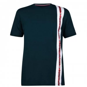 Image of Tommy Bodywear Stripe Short Sleeve T Shirt - Green MCH