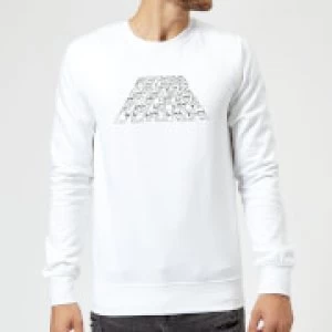 Image of Star Wars The Rise Of Skywalker Trooper Filled Logo Sweatshirt - White - S