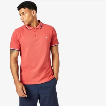 Image of Jack Wills Tipped Polo - Washed Red