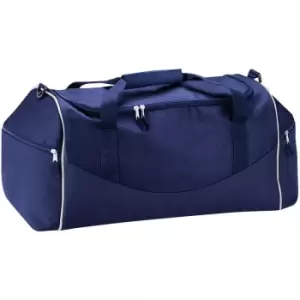 Image of Teamwear Holdall Duffle Bag (55 Litres) (Pack of 2) (One Size) (French Navy/Putty) - Quadra
