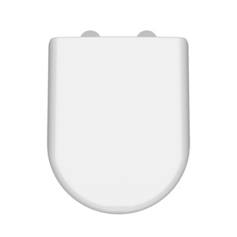 Image of Balterley Luxury D Shape Top Fix Soft Close - White White