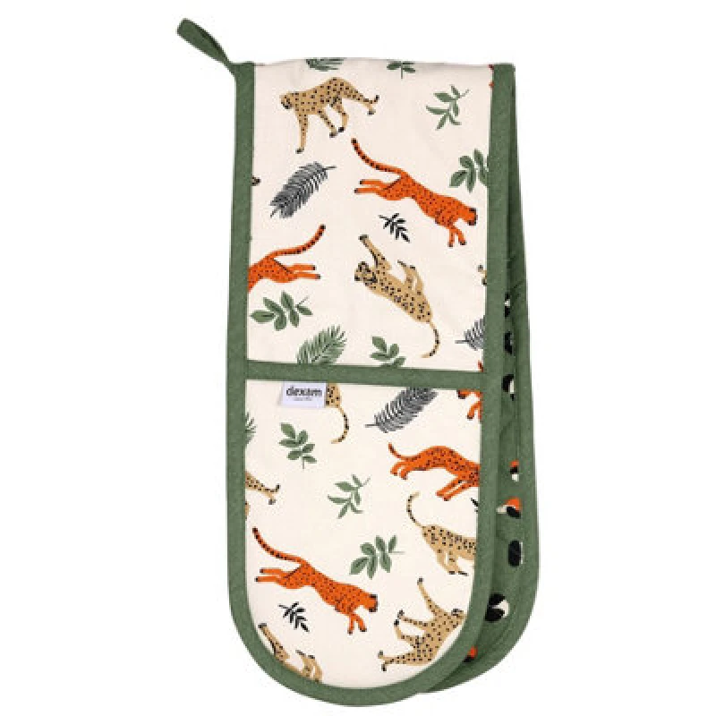 Image of Dexam Leopard Print Double Oven Gloves