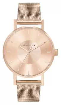 Image of Klasse14 VO14RG003W Volare 36mm Rose-Gold Milanese Mesh Watch