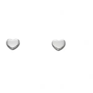 Image of Elements Gold White Gold Heart Stud Earrings GE2178
