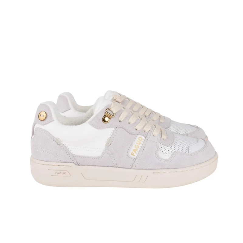 Image of Faguo Womens suede leather Trainers Faguo Ceiba Blanc Female 41