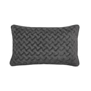 Image of Bedeck of Belfast Fine Linens Mansa Cushion 40cm x 60cm, Charcoal