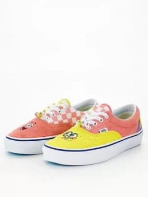 Image of Vans Ua Era, Pink/Yellow, Size 4, Women