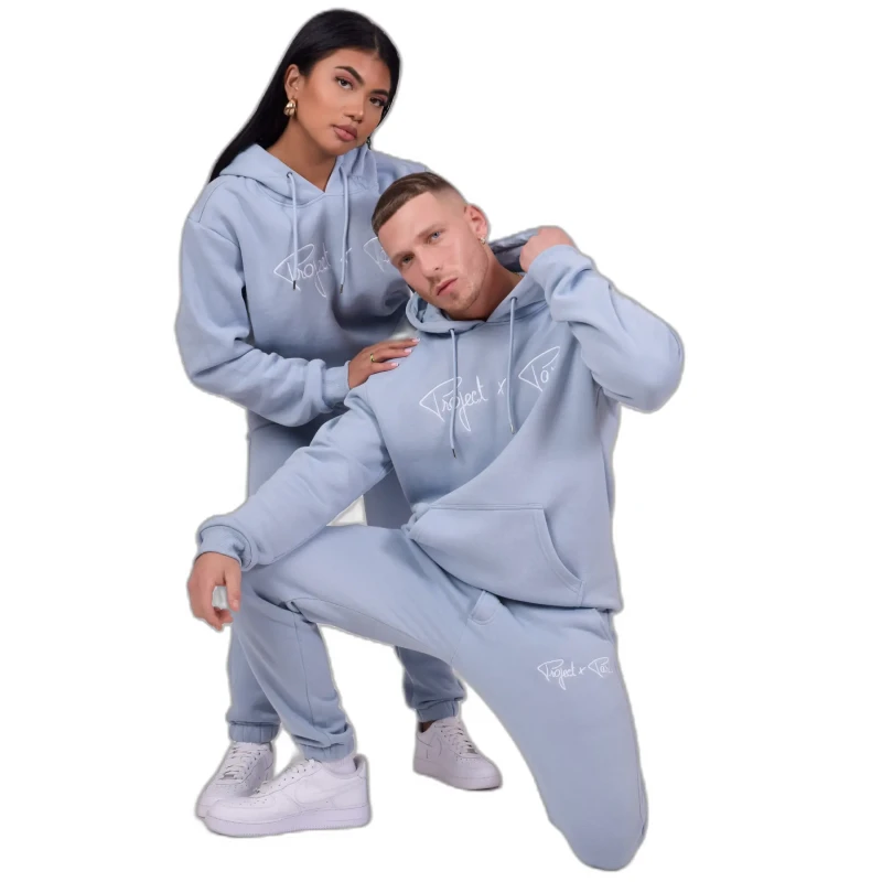 Image of Project X Paris Hoodie with embroidered logo Project X Paris Bleu Unisex S