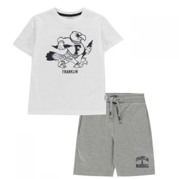 Image of Farah T Shirt and Short Set Kids - Vintage Grey
