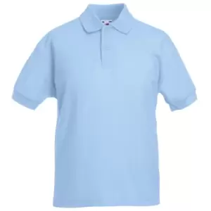 Image of Fruit Of The Loom Childrens/Kids Unisex 65/35 Pique Polo Shirt (5-6) (Sky Blue)