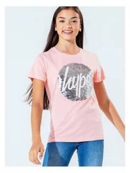 Image of Hype Rose Gold Sequin Short Sleeve T-Shirt