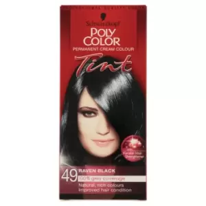 Image of Schwarzkopf Poly Color Raven Black 49 Permanent Hair Dye