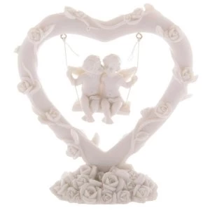 Image of Cute Cherubs Floral Heart Swing