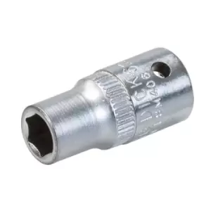 Image of King Dick Socket 1/4" SD 6pt Metric - 6mm