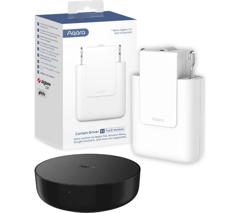 Image of AQARA Smart Curtain Driver E1 Starter Kit - Track, Black,White 5055167736441