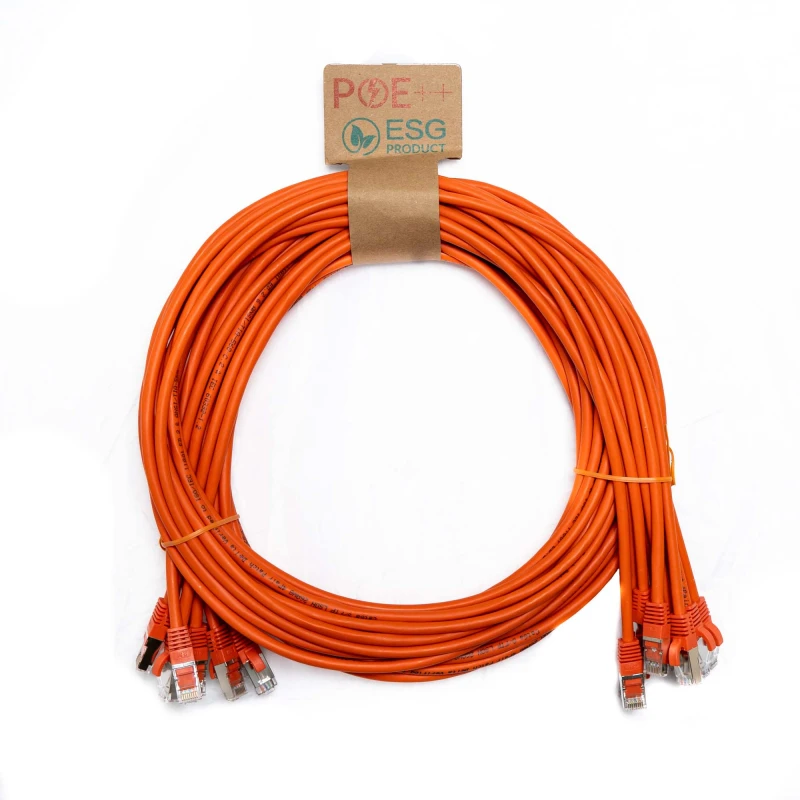 Image of Cablenet Cablenet 1m Cat6a RJ45 Orange S/FTP LSOH 26AWG Snagless Booted Patch Lead (PK 10) 65-9010P