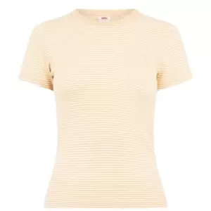 Image of Levis Levis Short Sleeve Rib Baby T-Shirt Womens - Green