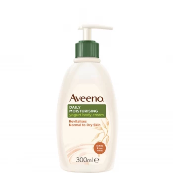 Image of Aveeno Daily Moisturising Yogurt Body Cream Vanilla & Oat 300ml