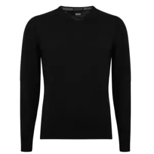Image of Boss Baram-L V Neck Sweater - Black