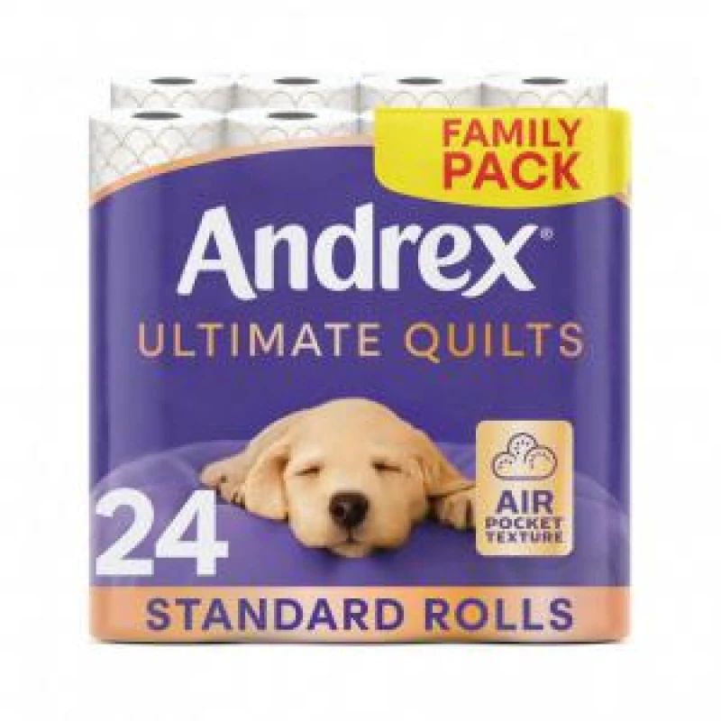 Image of Andrex Ulitmate Quilts Toilet Roll 3-Ply 115 Sheets (24 Pack) 4475901