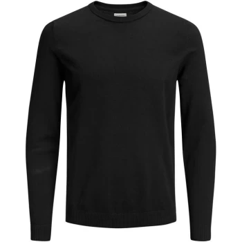 Image of Jack and Jones Crew Neck Knit - Black