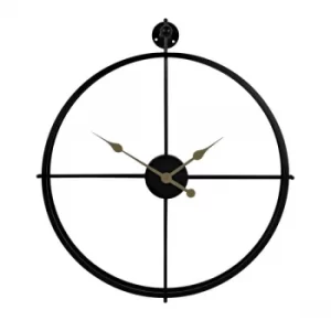 Image of Hometime Round Wall Clock Cut Out Design 72cm