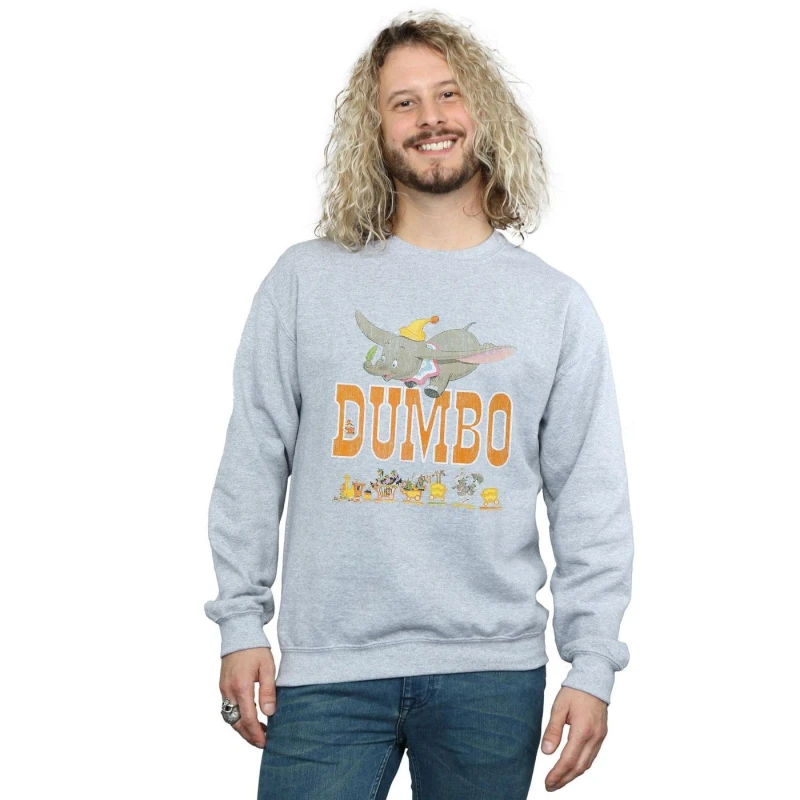 Image of Disney Men Dumbo The One And Only Sweatshirt in Grey Size: Small Grey S Male 5057955966962