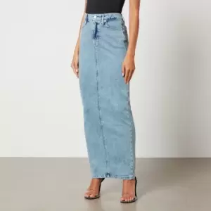 Image of Good American Uniform Maxi Denim Skirt - US 12/UK 16