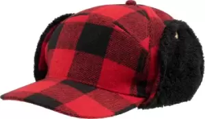 Image of Brandit Lumberjack Winter Cap, black-red, black-red, Size One Size