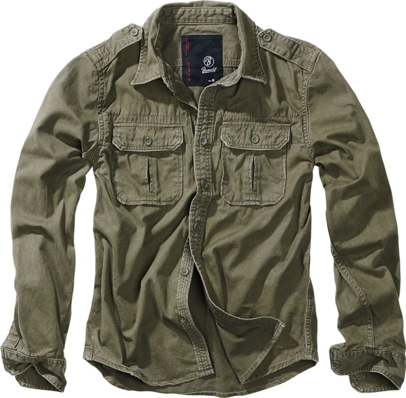 Image of Brandit Vintage Shirt Longsleeve olive M Men