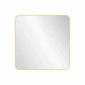 Image of Nielsen Rienza Metal Square Wall Mirror Large, Gold, 80cm