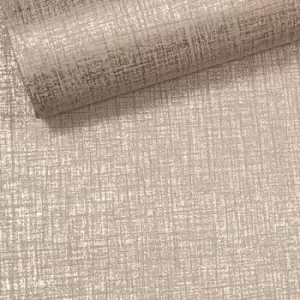Image of Arthouse Kashmir Texture Dusky Rose Pink Metallic Textured Vinyl Wallpaper - Rose
