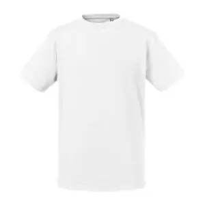 Image of Russell Childrens/Kids Organic Short-Sleeved T-Shirt (7-8 Years) (White)