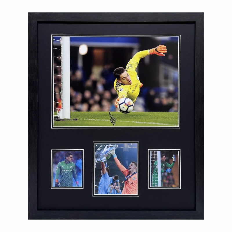 Image of AllStarSignings Ltd Ederson signed and framed photograph Yellow unisex One Size