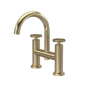 Image of Hudson Reed Revolution Bath Filler - Brushed Brass