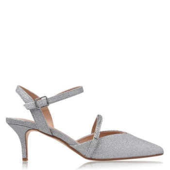 Image of Linea D Kitten Heels - Silver