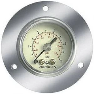 Image of Manometer Norgren Back side 0 up to 10 bar External thread 18
