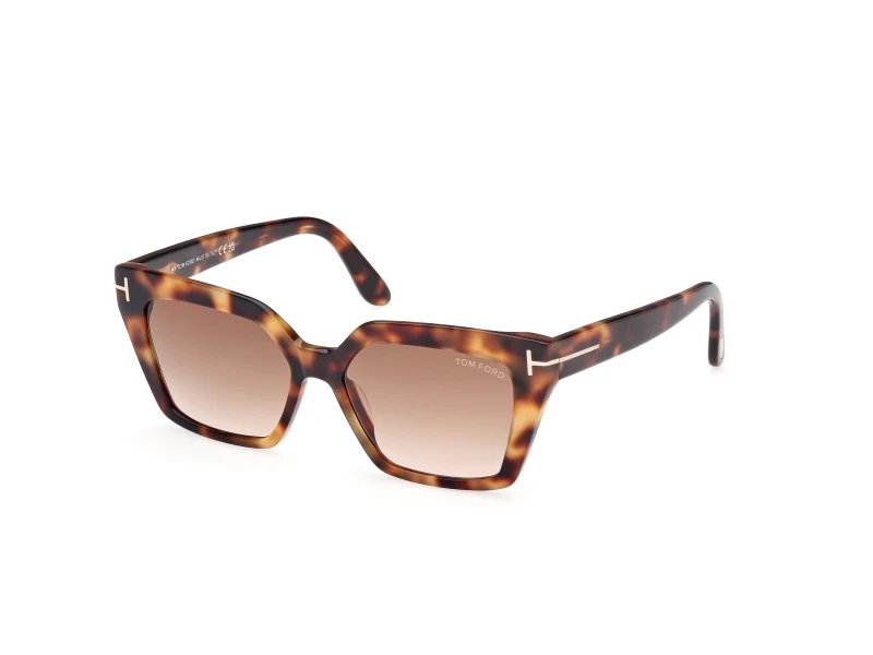 Image of Tom Ford Winona Cat Sunglasses - Blonde Havana Light Brown WAH6E Unisex
