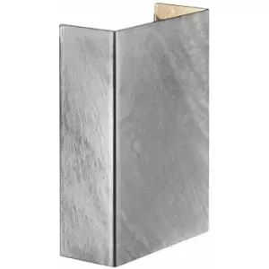 Image of Nordlux Fold 10cm LED Dimmable Outdoor Up Down Wall Lamp Galvanized, IP54, 3000K