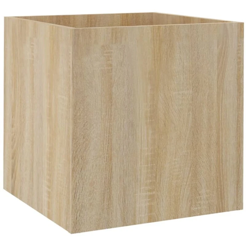 Image of vidaXL Planter Box Sonoma Oak 40x40x40cm Engineered Wood, Brown 808795