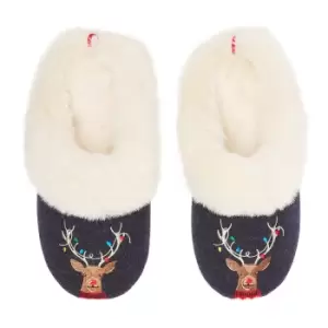 Image of Joules Womens Slippet Luxe Slip On Character Slippers Medium