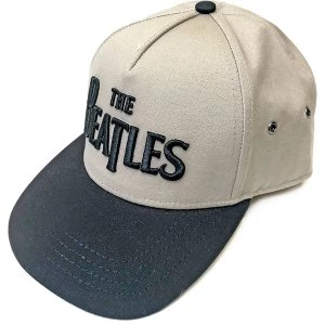 Image of The Beatles - Drop T Logo Unisex Snapback Cap - Neutral/Black