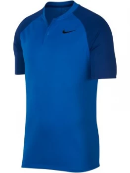 Image of Mens Nike Dry Momentum Blade Polo Blue