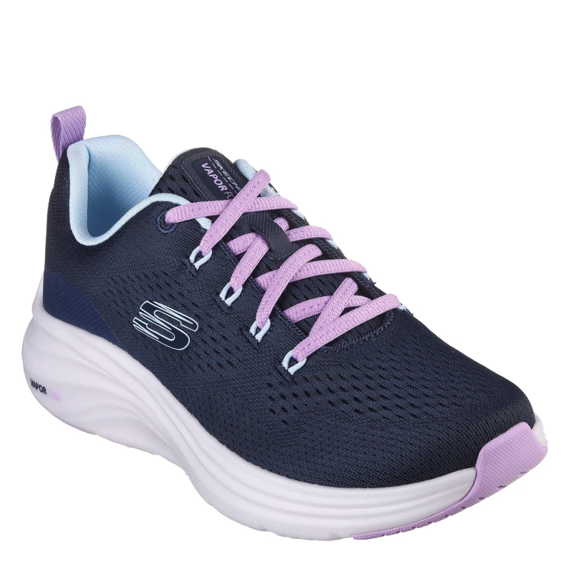 Image of Skechers Womens Low Top Casual Trainers Navy/Lavender female 2 (35)